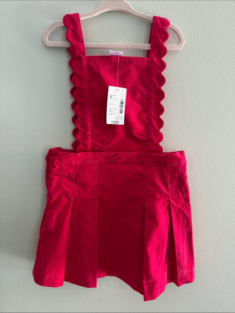 Gymboree Girls' Fuchsia Scallop-Trim Pinafore Skirt